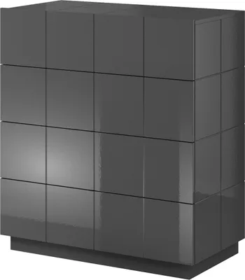 Produktbild von Furniture24 Kommode Reja 4S Schubladenschrank Schlafzimmer Schubladenkommode 4 Schubkästen Hochglanz