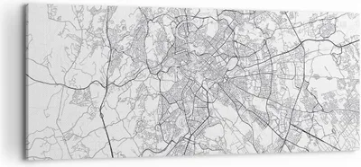 Produktbild von Bild auf Leinwand - Leinwandbild - Einteilig - Stadt Karte Rom - 120x50cm - Wand Bild - Wanddeko - Wandbilder - Leinwanddruck - Bilder - Wanddekoration - Leinwand bilder - Wandbild - AB120x50-4682