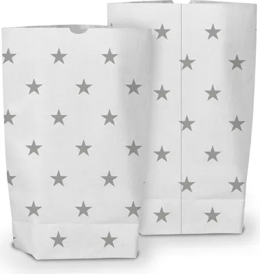 Produktbild von 10x itenga Geschenktüte bedruckt 17x26cm Muster Sterne