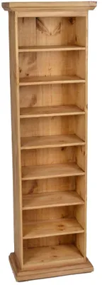 Produktbild von MiaMöbel CD-Regal Mexico Möbel 39x129x22 cm Landhausstil Massivholz Pinie Honig