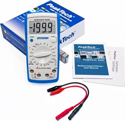 Image de PeakTech P 3705 - Testeur de résistance et de capacité ~ 2000M½ ~ 20mF