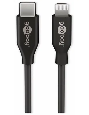 Produktbild von USB 2.0 Adapterkabel, USB-C Stecker > Lightning Stecker (schwarz, 2 Meter, PD, Laden mit bis zu 87 Watt)