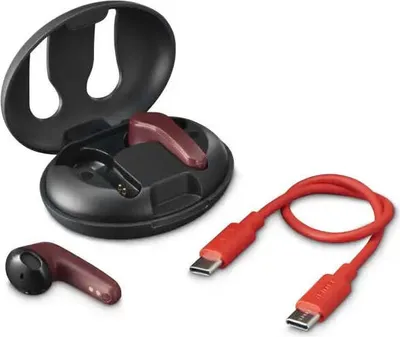 Zdjęcie produktu dla Hama Spirit Unchained, True Wireless Stereo (TWS), 20 - 20000 Hz, Muzyka, 45 g, Zestaw słuchawkowy, Czarny, Czerwony