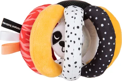 Productafbeelding van Canpolbabies sensorische bal met rammelaar en knisperend speeltje, BabiesBoo, 68/089