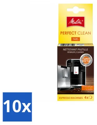 Produktbild von 10 x Melitta Perfect Clean Reinigungstabletten für Kaffeevollautomaten - Vorteilspackung - 10 Stücke