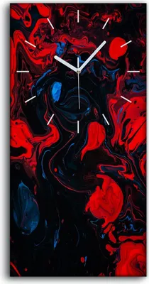 Produktbild von Leinwand Uhr Küche Wohnzimmer Bild Geräuschlos 30x60 Malerei Abstrakte Kunst - weiße Hände