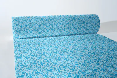 Produktbild von Sovie HORECA Tischläufer Janet in Aquablau aus Linclass® Airlaid 40cm x 24 m, 1 Stück - Ornamente