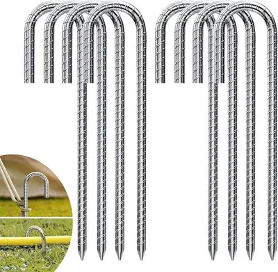 Produktbild von Trampolinanker 8er Set - verzinkte Haken 30 cm - J-Haken - Camping - Outdoor.