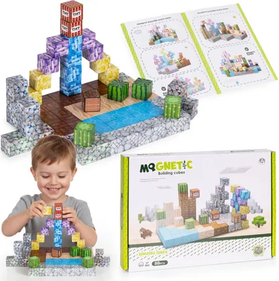 Image de Jeu de blocs de construction magnétiques pour enfants, 88 pièces
