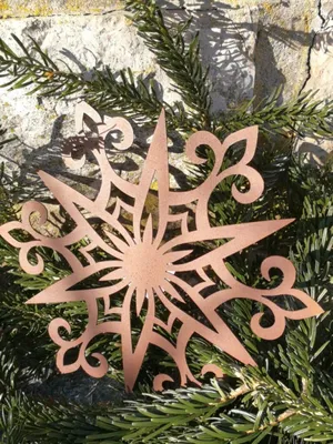 Produktbild von Edelrost Christbaumschmuck Schneeflocke 5