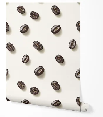 Produktbild von Vliestapete Kaffeebohnen Minimalistisch Beige Wandtapete Küche Café Modernes Design Skandinavisch Abwaschbar UV-beständige Tapete 5m x 0.5m