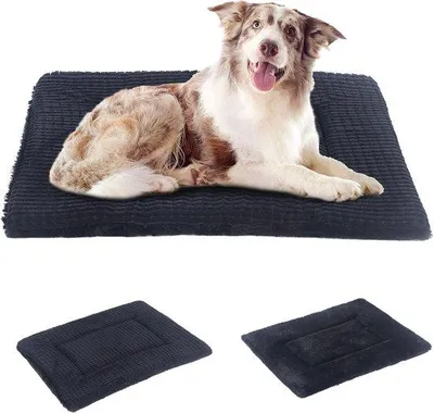 Produktbild von Hundebett Memory Foam, waschbare Tiermatte für kleine und mittlere Hunde, weiche, warme Tierkissen, doppelseitig, 91x58x4cm