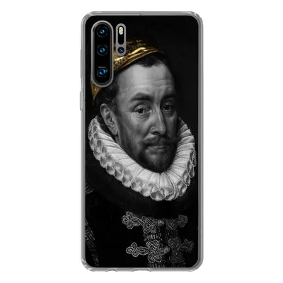 Produktbild von MuchoWow® Handyhülle Schutzhülle Hülle für Huawei P30 Pro Malerei - Gold - Schwarz - Weiß Silikon Softcase Handy Hülle - Schutzdeckel