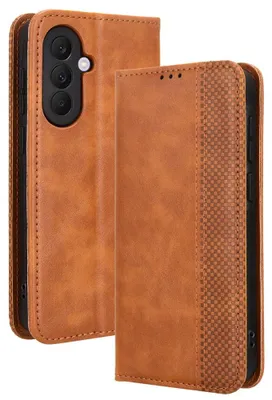 Produktbild von Samsung Galaxy A57 Hülle - Coverup Vintage Style Klapphülle - Braun