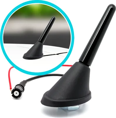 Produktbild von Universal Set 5cm KFZ Kurz Stabantenne Dachantenne + Antennenfuß Sockel Auto