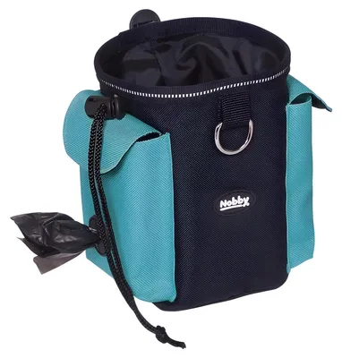 Produktbild von Nobby 2-in-1-Leckerli-Tasche, blau, Ø 11 x 16 cm