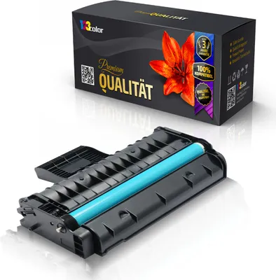 A printer toner cartridge and its packaging are displayed on a white background.