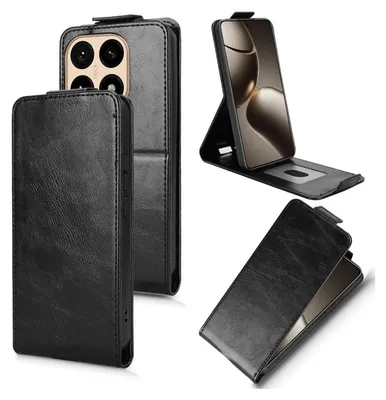 Obrázok produktu pre Flipové puzdro pre Xiaomi 15T Magnetic Wallet Synthetic Leatherette Protective Cover Black