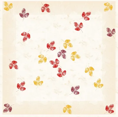 Produktbild von Sovie HOME Tischdecke Jola in Creme aus Linclass® Airlaid 80 x 80 cm, 1 Stück - Herbstlaub Blätter