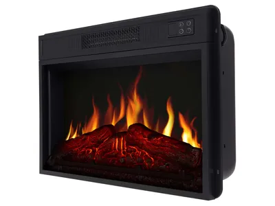 Zdjęcie produktu dla Kominek elektryczny ArtiFlame AF23S, elektryczny kominek do zabudowy z grzałką 1800 W, realistyczny efekt płomienia, oświetlenie LED, pilot zdalnego sterowania, timer, czarny