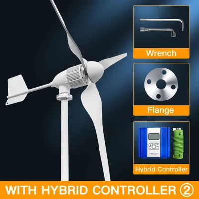 Produktbild von Windturbine – Horizontale Turbine – Windgenerator – Nachhaltige Energie – 5000 Watt – Aluminiumgehäuse – 24 Volt