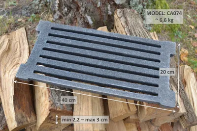Immagine prodotto di RAJCA-GUSS Griglia per stufa 40x20 cm in ghisa Griglia per camino Griglia quadrata per cenere Griglia per stufa Griglia da tavolo Griglia per stufa Griglia per camino