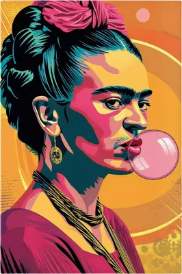 Image de peinture par numéros avec cadre Peinture - Frida Kahlo 40x50 cm
