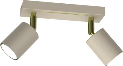 Zdjęcie produktu dla Nowoczesna Lampa Sufitowa Spot STRIPER Beżowo-Złota, 2xGU10, Metal, IP20