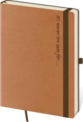 Obrázek produktu pro Zápisník Flexies Brown - tečkovaný L, 14,5 × 20,5 cm