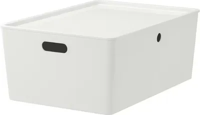Produktbild von KUGGIS Ikea Box mit Deckel, weiß, 37x54x21