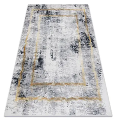 Productafbeelding van ANDRE 1065 tapijt wasbaar Kader vintage antislip -  / goud grijs 160x220 cm