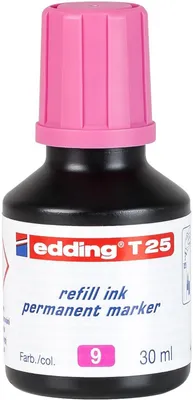 Produktbild von Nachfülltinte edding T 25 für edding Permanentmarker 30ml rosa Packung mit 10 Stück