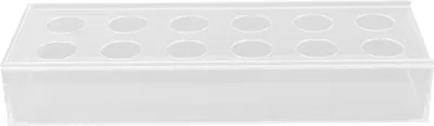 Image de Vase à fleurs rectangulaire en acrylique transparent avec 12 trous, idéal pour la table à manger, un mariage, une fête ou la maison