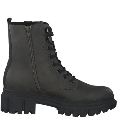 Produktbild von s.Oliver Damen Stiefelette Plateau Schnürboot 5-25214-39, Größe:37 EU, Farbe:Grün