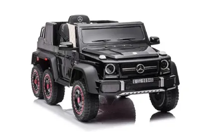 Produktbild von ES-Toys Kinder Elektroauto Mercedes G63 AMG 6x6, EVA-Reifen, MP3, Fernbedienung schwarz
