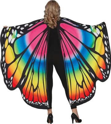 Produktbild von Bunte Riesengroße Schmetterlingsflügel als Kostümzubehör 160 x 130 cm