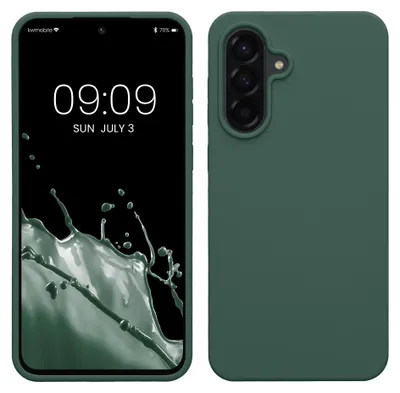 Produktbild von kwmobile Handyhülle für Samsung Galaxy A56 5G Hülle - Case Silikon - Kabelloses Laden - Schutzhülle Cover in Moosgrün