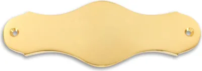 Produktbild von Metallschild »Messingschild, geschwungen - 137 x 47 x 5 mm - Form X«, Messing, geschwungen, Innen- und Außenbereich