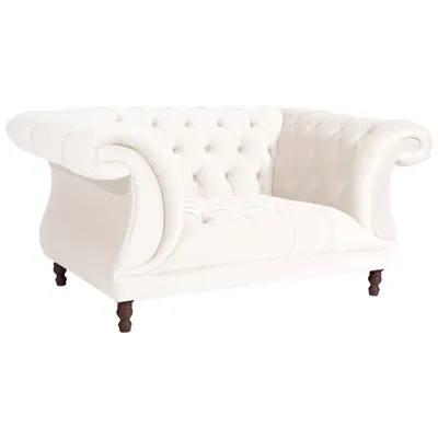 Produktbild von Max Winzer Sessel Ivette - Samtvelours creme - Maße: 167 x 100 x 80 cm