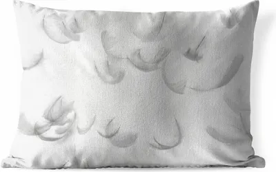 Produktbild von MuchoWow® Outdoor Kissen - Kleine Federn als Hintergrund - 60x40 cm - Wetterfest - Lounge Kissen - Zierkissen - Kissen für Innenräume