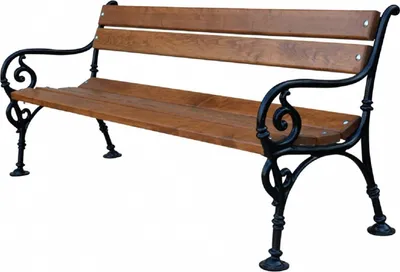 Produktbild von Gartenbank Schönbrunn 3-Sitzer Gusseisen Fichtenholz 155 cm Kiefernfarbton