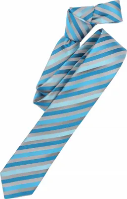 Produktbild von VENTI Herren Business-Krawatte 6cm Seide gewebt Blau gestreift