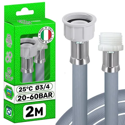 Zulaufschlauch-Verlängerung 2 m, 3/4 Zoll, 20–60 bar, bis 25 °C