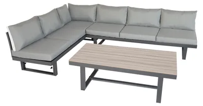 Produktbild von Largo Gartenlounge-Set Aluminium für 6 Personen mit Tisch