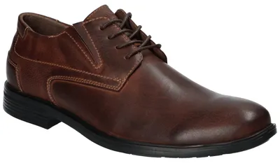 Produktbild von American Club CY192, Herren Leder Halbschuhe elegant Schnürschuhe Leder-Einlegesohle bequem, Braun 42