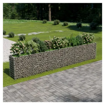Produktbild von Gabionen-Hochbeet aus verzinktem Stahl 540×50×100 cm, Pflanzkübel, Kräuterbeet, Hochbeet-Kit, Pflanztrog, Vertikalbeet, Pflanzgefäße