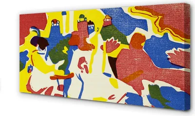 Imagen del producto de Cuadro sobre lienzo, 140x70 cm. Obra de arte abstracta, paisaje
