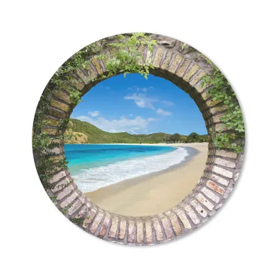 Produktbild von MuchoWow® Mauspad Mousepad Strand - Meer - Blick 20x20 cm - Mousepads - Maus Mat - Pad - Mausunterlage - Schreibtischmatte