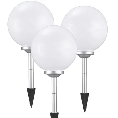 Produktbild von Dalux® Solar-Kugel-Dekoleuchte OLA Garten 3er Set : 30cm + 30cm + 30cm