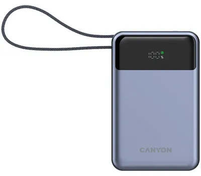 Produktbild von CANYON Powerbank OnPower 600 mit Kabel 20000 mAh PD65W Graphit